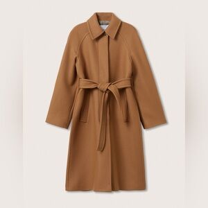 Mango MNG woolen coat with belt bloggers influencer favorite